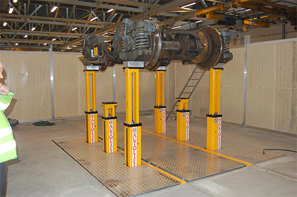 Lifting jacks and stands for bogies