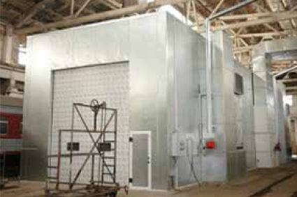 Painting and drying chamber